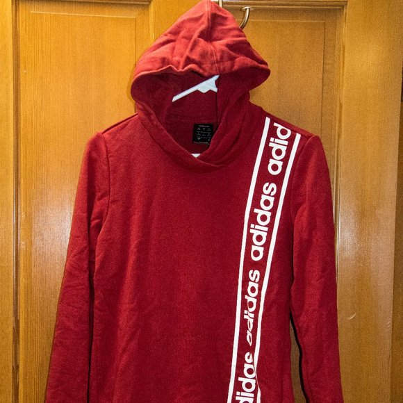 NWOT adidas Hoody Size Small Fun red color! - Picture 2 of 6
